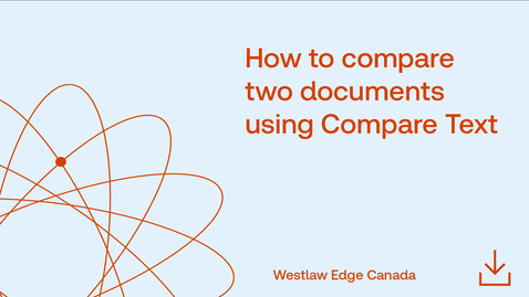 Thumbnail for How to compare two documents using Compare Text