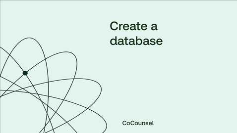 Thumbnail for Create a database v2.0