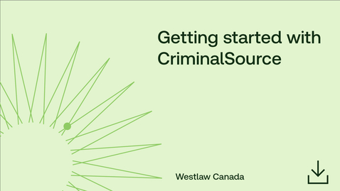 Thumbnail for Getting Started with CriminalSource