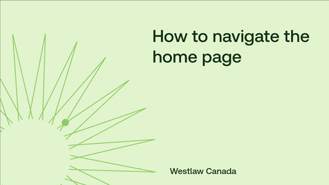 Thumbnail for How to navigate the home page