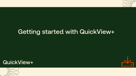 Thumbnail for Getting started with QuickView +.pdf