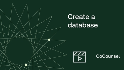 Thumbnail for How to create a database