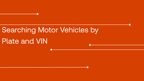 Thumbnail for Searching Motor Vehicles by Plate VIN