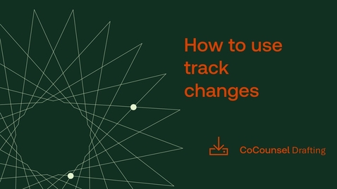 Thumbnail for Using 'track changes'