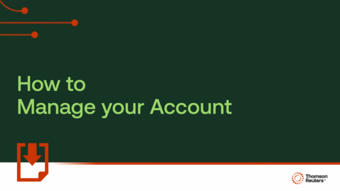 Thumbnail for How to manage your account