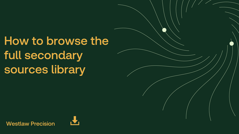 Thumbnail for How to browse the full secondary sources library