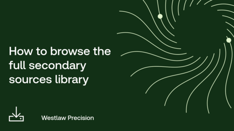 Thumbnail for How to browse the full secondary sources library