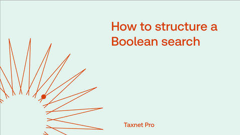 Thumbnail for How to structure a Boolean search
