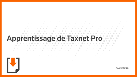Thumbnail for Apprentissage de Taxnet Pro