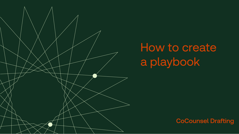 Thumbnail for How to create a playbook