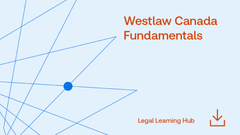 Thumbnail for Westlaw Canada Fundamentals