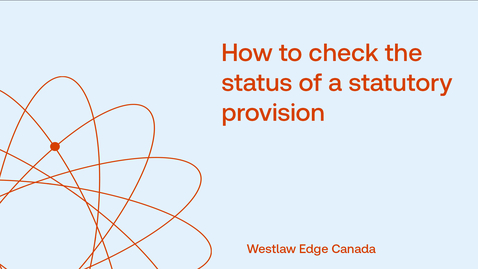 Thumbnail for How to check the status of a statutory provision