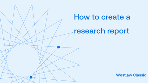 Thumbnail for How to create a research report