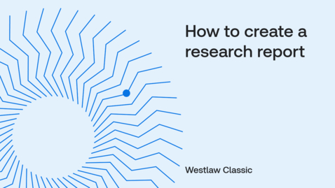 Thumbnail for How to create a research report