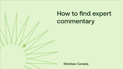 Thumbnail for How to find expert commentary