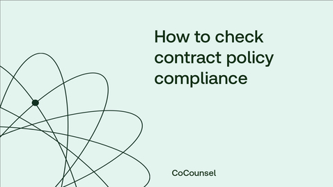 Thumbnail for How to check contract policy compliance