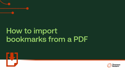 Thumbnail for How to import bookmarks from a PDF