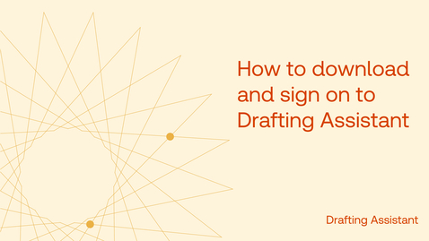 Thumbnail for How to download and sign on to Drafting Assistant