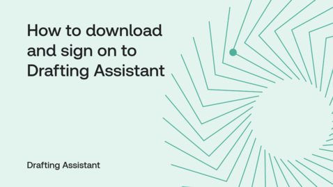 Thumbnail for How to download and sign on to Drafting Assistant