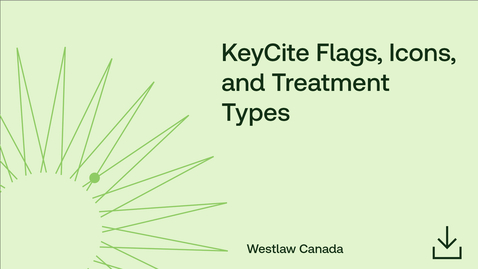 Thumbnail for KeyCite flags, icons, and treatment types