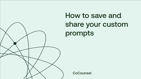 Thumbnail for How to save and share your custom prompts
