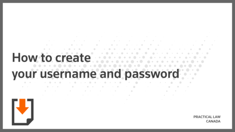 Thumbnail for entry How to create your username and password