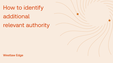 Thumbnail for How to identify additional relevant authority