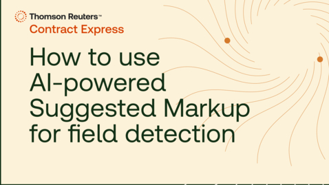 Thumbnail for How to use  AI-Powered Suggested Markup for field detection
