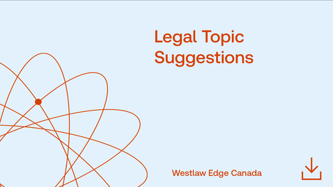 Thumbnail for Legal Topic Suggestions