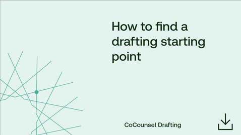 Thumbnail for How to find a drafting starting point