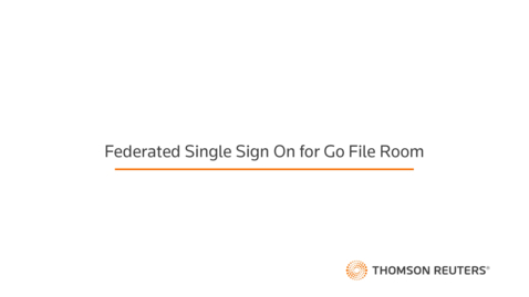 Thumbnail for Federated Single Sign On for Go File Room