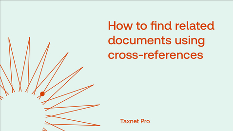 Thumbnail for How to find related documents using cross-references