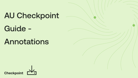 Thumbnail for AU Checkpoint Guide - Annotations