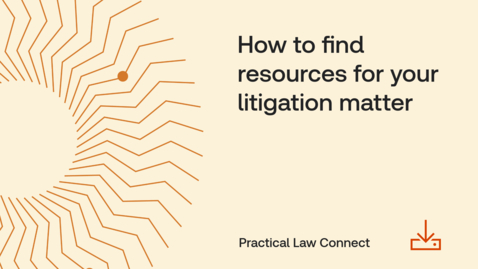 Thumbnail for How to find resources for your litigation matter