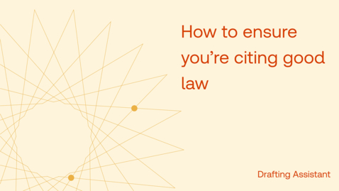 Thumbnail for How to ensure you're citing good law