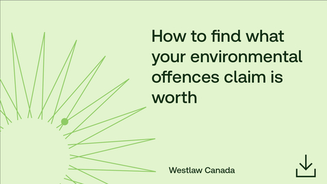 Thumbnail for How to find what your environmental offences claim is worth