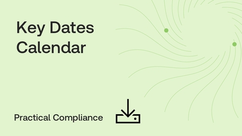 Thumbnail for Key Dates Calendar
