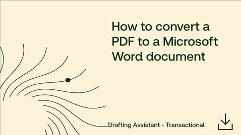 Thumbnail for How to convert a PDF to a Microsoft Word document