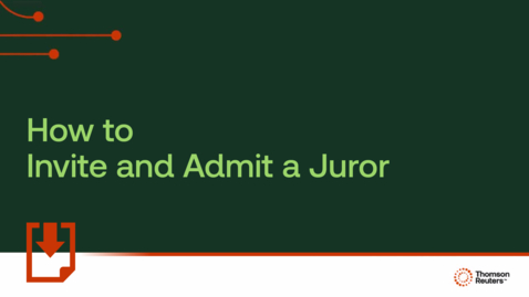 Thumbnail for How to invite and admit a juror