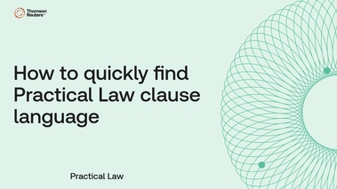 Product Training - US | Thomson Reuters - Practical Law
