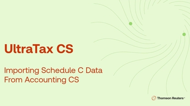 Product Training - US | Thomson Reuters - UltraTax CS