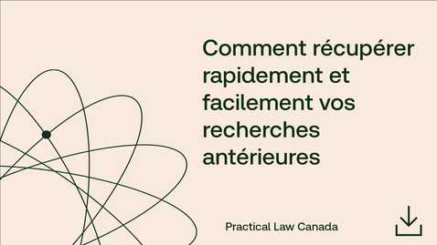 Thumbnail for Comment récupérer rapidement et facilement vos recherches antérieures