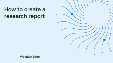 Thumbnail for How to create a research report
