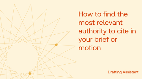 Thumbnail for How to find the most relevant authority to cite in your brief or motion