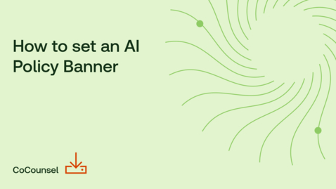 Thumbnail for How to set an AI policy banner