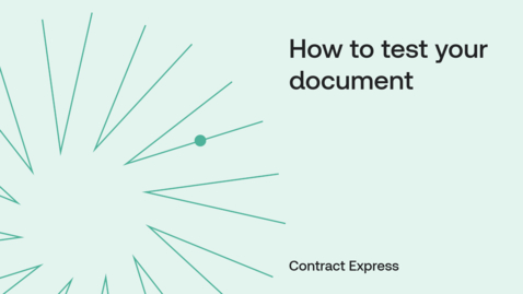 Thumbnail for How to test your document