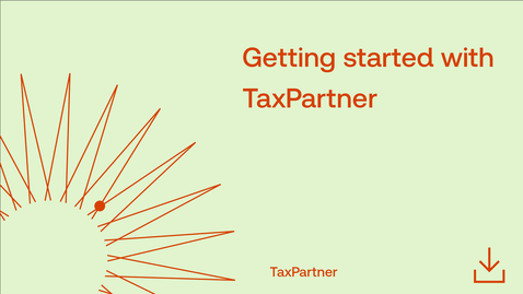 Thumbnail for Getting Started with TaxPartner