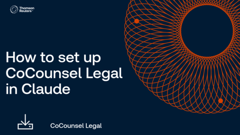 Thumbnail for How to set up CoCounsel Legal in Claude
