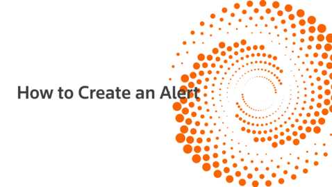 Thumbnail for How to Create an Alert
