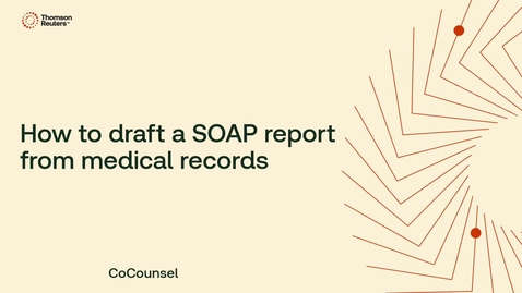 Thumbnail for How to draft a SOAP report from medical records